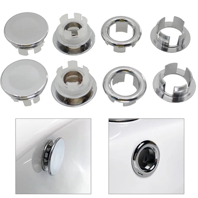 Lavabo Pièces de Rechange Überlaufring 8 Pièce Plastique ABS Couverture Trou