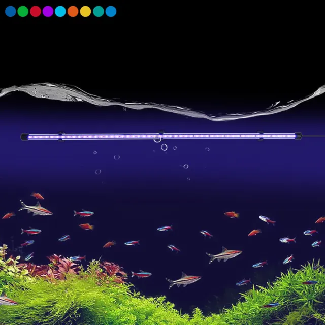 LED Strip Light Aquarium Fish Tank Pond Submersible Bar Lamp Waterproof Lighting