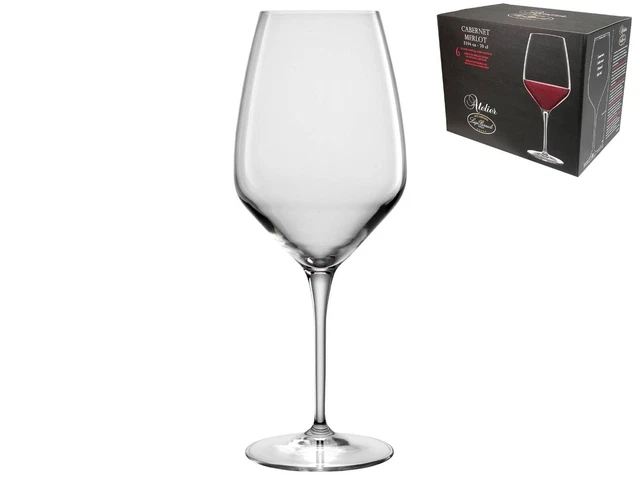 Confezione 6 Calici In Vetro Atelier Cabernet 70 C314 Trasparente Bormioli Luigi