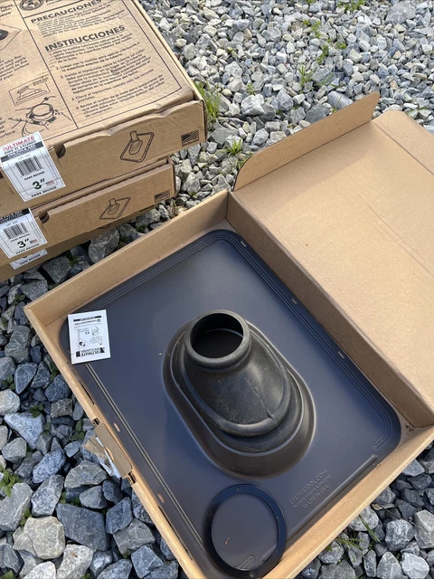 LIFETIME ULTIMATE 3" PIPE FLASHING UPF 300 DARK  BRONZE NEW PVC & ABS Pipes