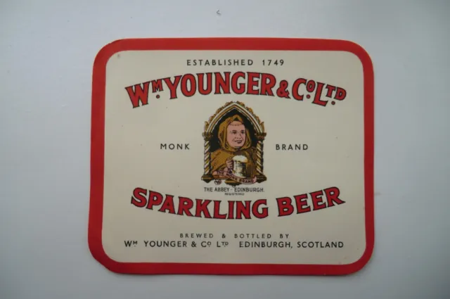 Larger Mint Wm Younger Edinburgh Sparkling Beer Brewery Beer Bottle Label