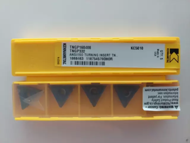 PLAQUETTE CARBURE KENNAMETAL TNGP 160408 - 1 boite de 10 pièces -