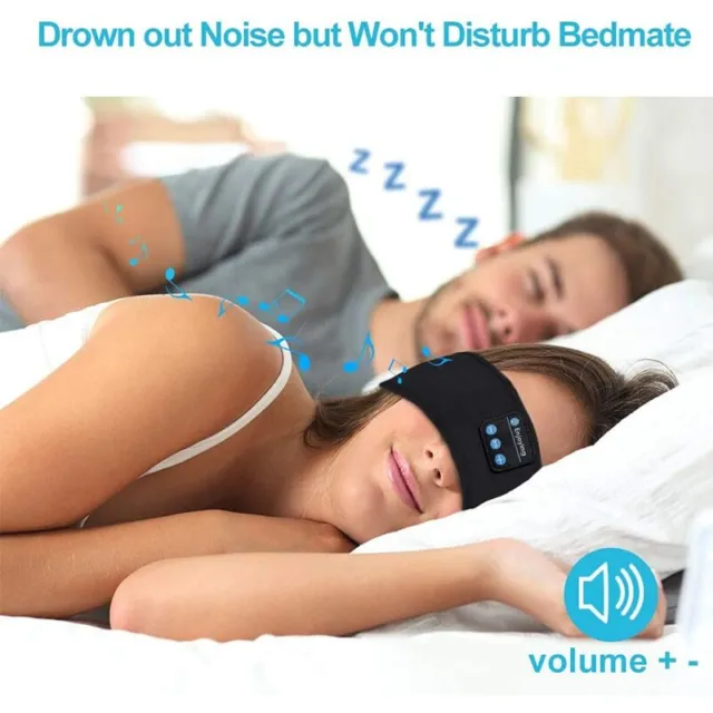 Wireless Bluetooth Sleeping Headphones Headband Thin Soft Elastic Comfortable Mu