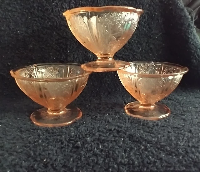 1930 S JEANNETTE CHERRY Blossom Pink Depression Glass 7 3 4 Flat Soup 