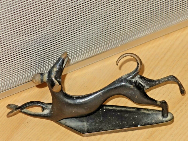 Vtg Hakuli Israel Made Blacked Bronze Running Dog Figure - Karl Hagenauer Style