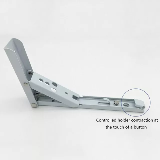 Right Angle Triangular Loaded Folding Support Shelf Bracket Length 200mm-400mm