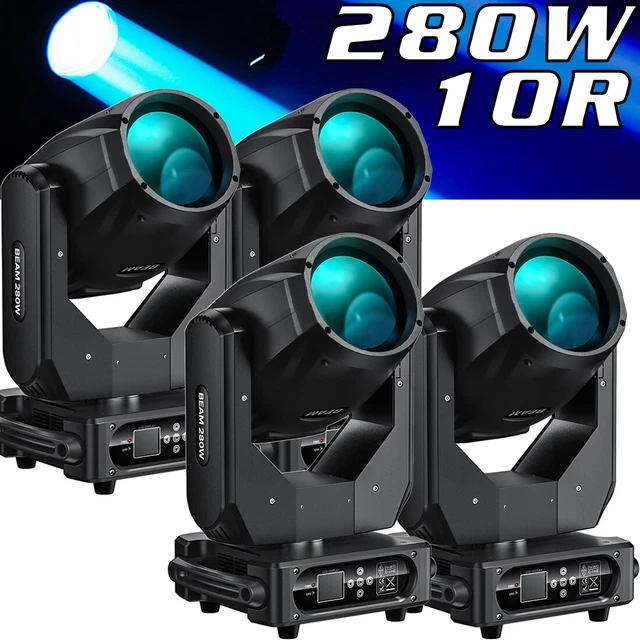 4Pcs U`King 280W 10R Beam Moving Head Light Spot Stage Lighting For Music KTV DJ