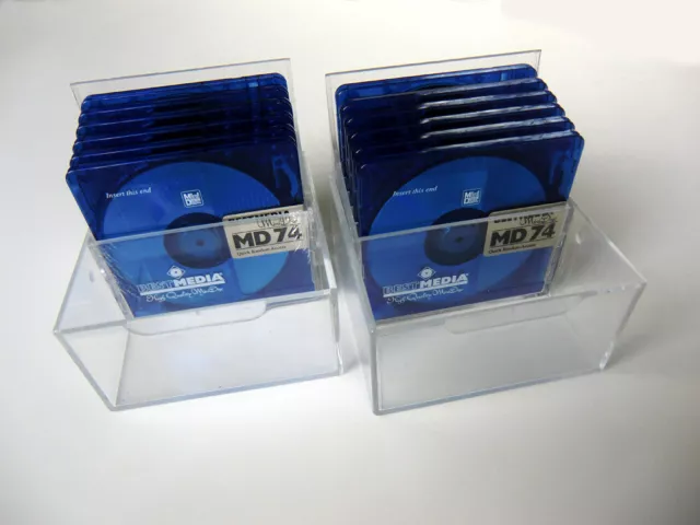 12 stück Best Media MD74 Minidisc in 2Aufbewahrungsboxen,sauber