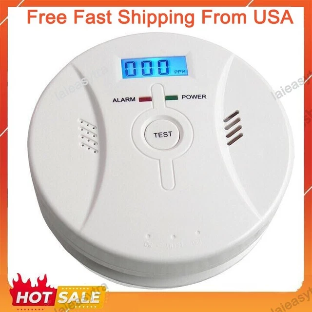 CARBON MONOXIDE(CO) SMOKE Detector Alert Battery Operated 2in1
