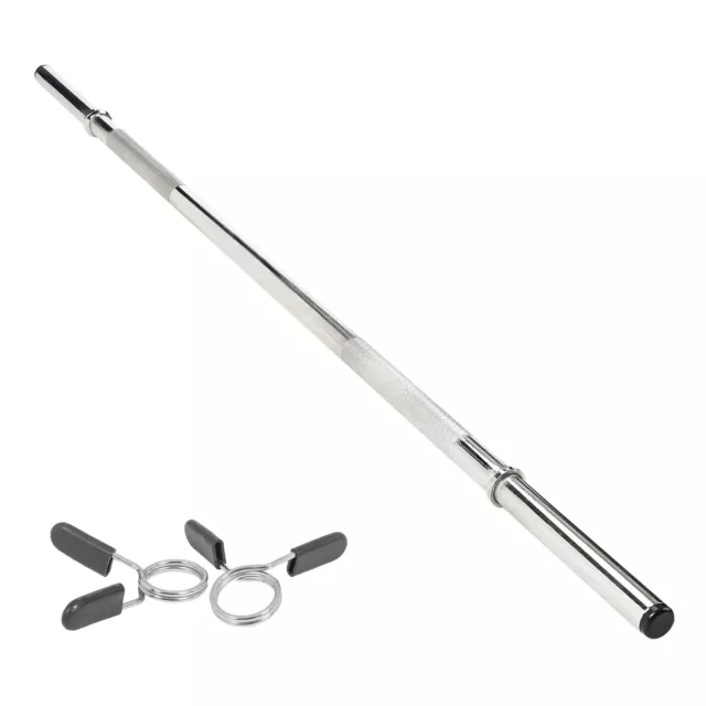 Body Revolution Straight Barbell Bar 1" Standard 1.2m Spring Collar