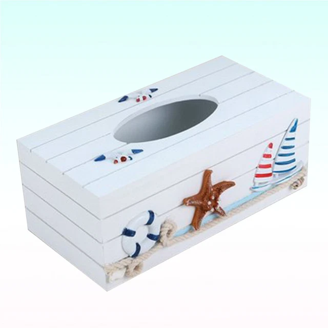 Contenedor de papel tapiz para tejido costero bebé papel higiénico caja de tejidos
