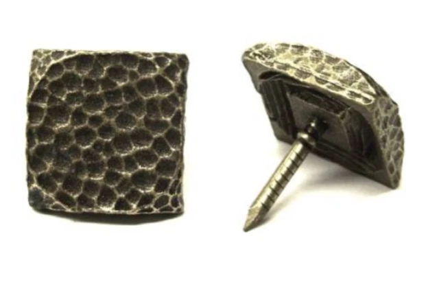 25mm Square Dimple Brass Oxford Decorative Upholstery Nail