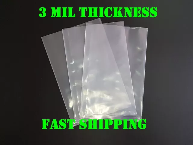 16" x 24" Clear Open Top Poly Bags Lay Flat Plastic Packaging 3Mil Thick Baggies