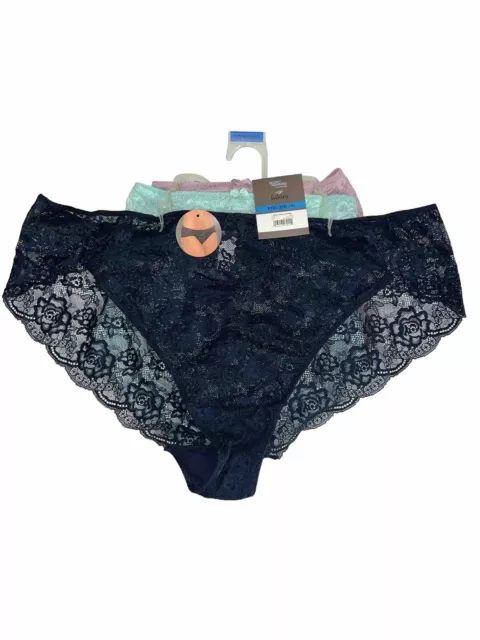 Secret Treasures Women's Lace Bikini Panties, 3-Pack, NWT Size 3XL