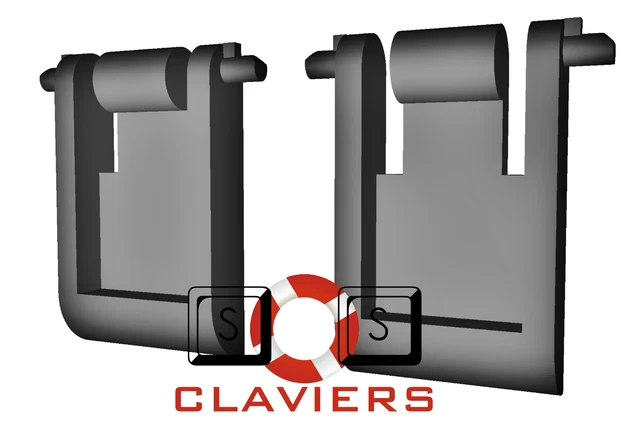 Kit De Pieds De Rechange Pour Clavier Multimédia Fin Dell USB - Noir
