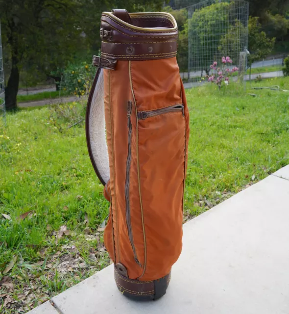 Vintage Ron Miller Pro Model 6-Way Divider Teal Vibrant Blue Leather Golf  Bag