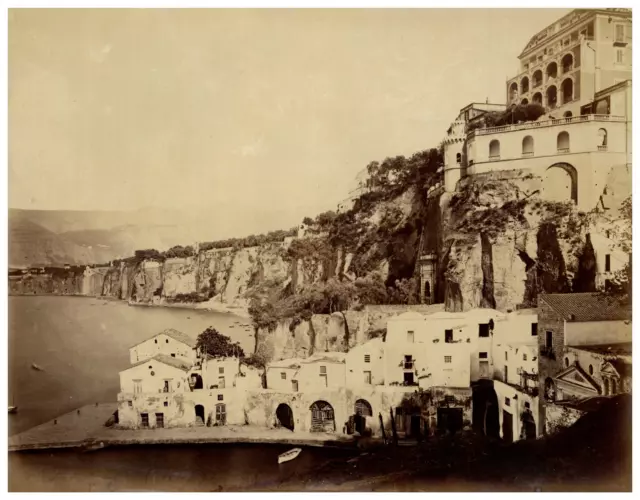 Italie, Sorrento, marina piccola Vintage albumen print,  Tirage albuminé  19