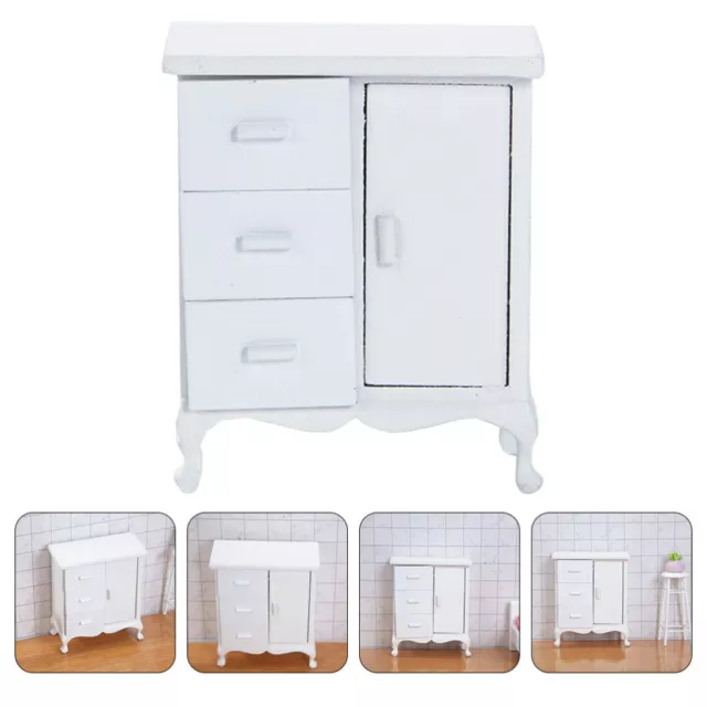 Mini Furniture Wooden Kitchen Cabinets Cupboard Closet Bookcase