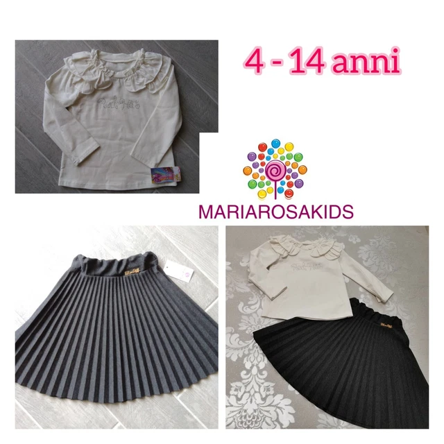 Completo Maglia E Gonna Bambina 4 - 14 Anni Felpato