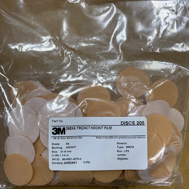 3M 268XA TRIZACT HOOKIT FILM 1 1/4" Grade: A5MIC 1200 discs