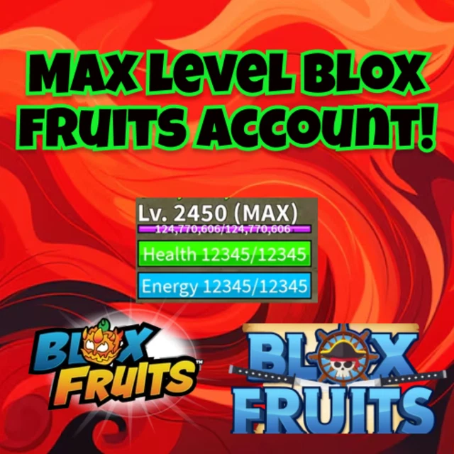 Compte Blox Fruit Niveau 2650 - Avec Humain, CDK, Mirror Fractal Et 60M Beli - Jeu Roblox