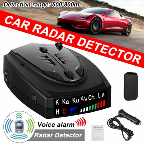 Détecteur De Radar Voiture - Alerte Vocale 800m - Plage Complète X/K/KA Bandes - Affichage Digital