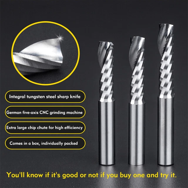 1 Flute Milling Cutter  HSS Ground End Mill Cutter  Straight Shank Various Sizes