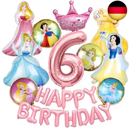 HERMJ Luftballons Princess Set,9 Stück Folienballon Princess+Folienballon 6