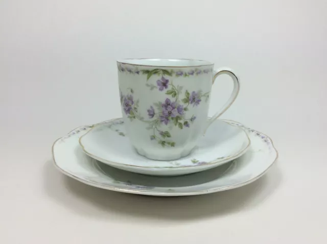 ROSENTHAL RC Bavaria Crysantheme Vergissmeinnicht 3tlg. Gedeck Teller Tasse