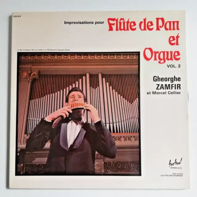 LP Vinyl " Flute de pan et Orgue "  vol. 2- George Zamfir, Marcel Cellier