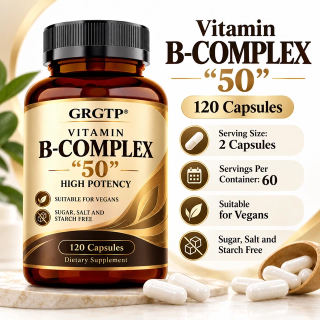 Infini B Complex VITAMIN B-COMPLEX 50 Capsules 120pcs - B1 B2 B6 B12 Energy Metabolism ...