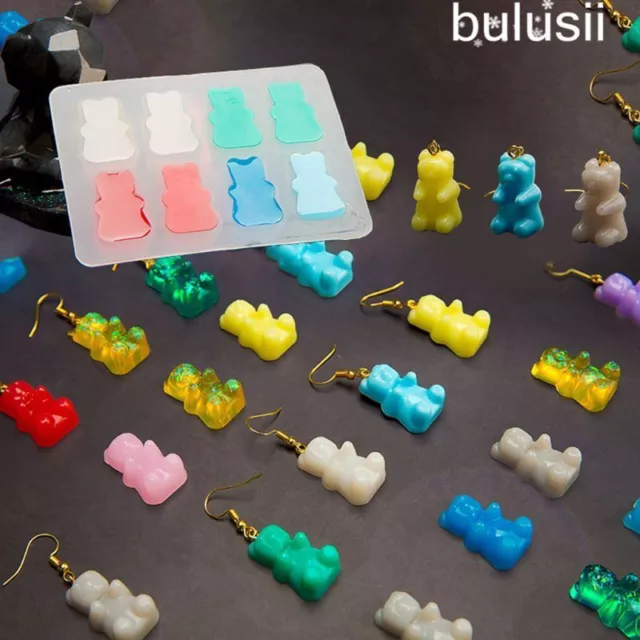 Cute Bear Silicone Molds - Jewelry Pendant Epoxy Mold Resin Making Supplies 1pc