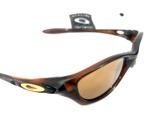 RARE OAKLEY FATE SUNGLASSES Rootbeer Frames w/ Gold Icons & Gold Iridium Lenses
