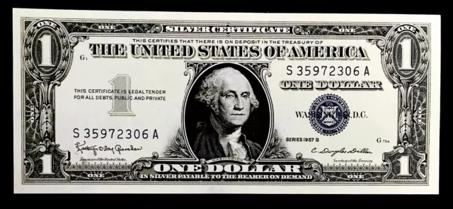 Flawless Superb Gem Bu+++1957 $1 Silver Certificate! Best Ever! Wow$Nr #F236_445