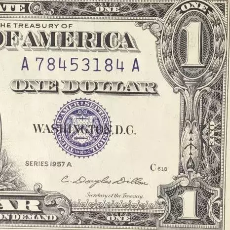 1957A $1 Blue SILVER Certificate Choice Uncirculated! 1 of 2 Consecs X3184!