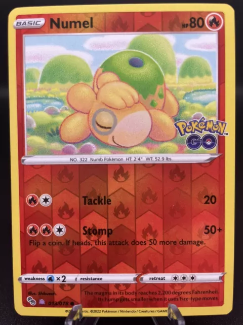 Pokemon Go Numel Unpeeled Ditto Reverse Holo Common Card 013/078 NM