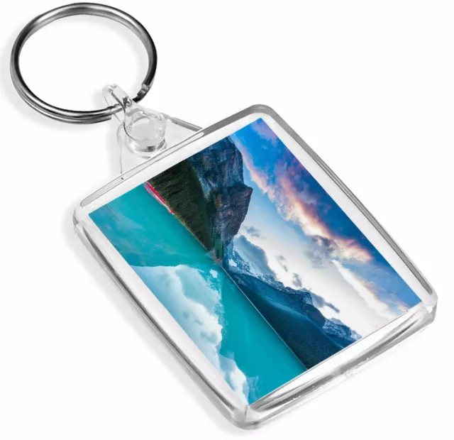 1 x Lake Louise Banff Canada Sky - Schlüsselring - IP02 - Mama Papa Kinder cooles Geschenk #2190