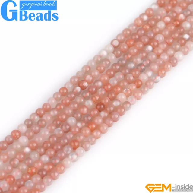 4mm Smooth Round Assorted Gemstone Beads for Jewelry Making Free Shipping 15" 3