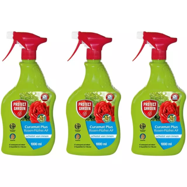 3 x 1 Liter Protect Garden Rosen-Pilzfrei Curamat Plus AF Anwendungsfertig