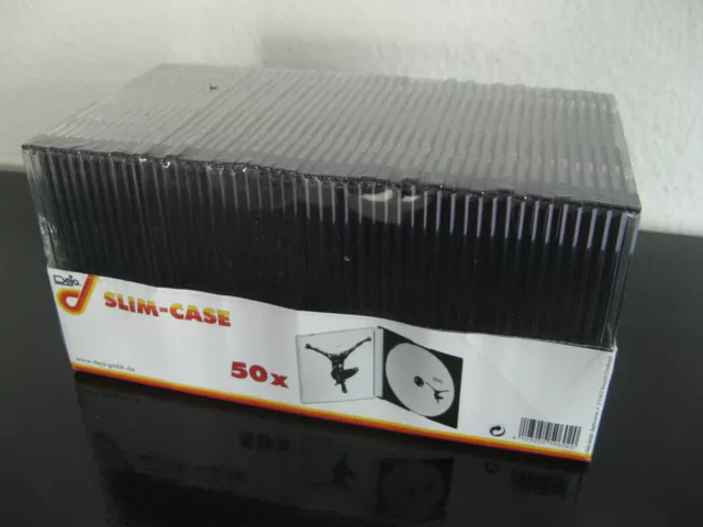 50 CD/DVD Leerhüllen Slim Case