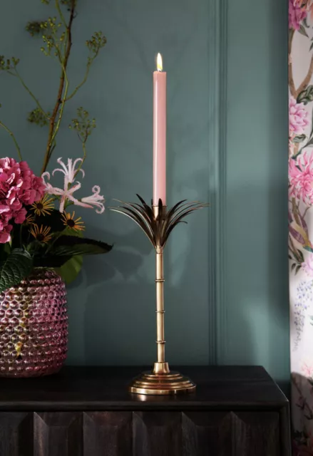 Next Antik Gold Palme Metall Kegel Kerzenhalter Hurrikan Wohnkultur