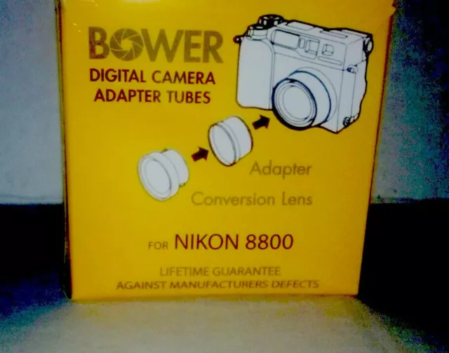 Bower Adapter Tubes for Wide Angle & Tele Lens -  Fits Nikon 8800 Digital Camera