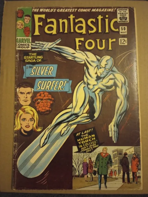 Fantastic Four #50 May 1966 - Silver Surfer Battles Galactus Key