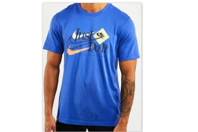 T-shirt uomo 2022 Nike Air Swoosh Just Do It taglia M-L XL Royal/Blu/Multi