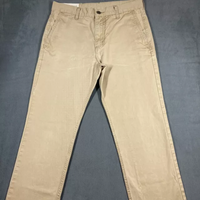 Levi's Chino Jeans Men's Sz 32 Taper Fit Stretch Khaki Casual Pants Outdoor