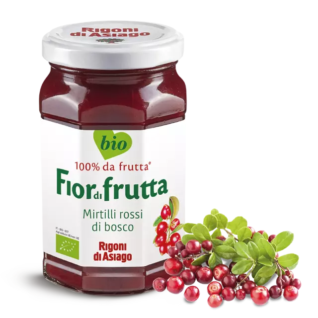 Confiture Bio Rigoni di Asiago Fior de Fruits Myrtilles Rossi Confiture 250 Gr