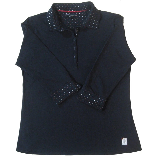 POLO FEMME TERRE De Marins T6 Bleu Marine Manches 3 4 EUR 8 00 PicClick FR