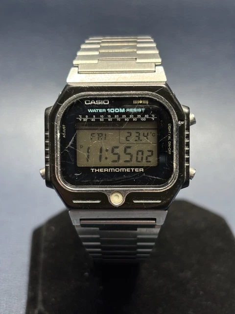 casio カシオ TS-150 動作品 1822 ヴィンテージ CASIO TS-150 DIGITAL Thermometer Watch Rare Vintage Japan