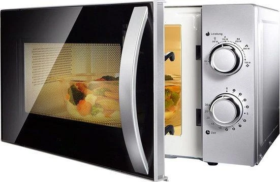 Mikrowelle, 20 l, Auftaufunktion, silberfarben