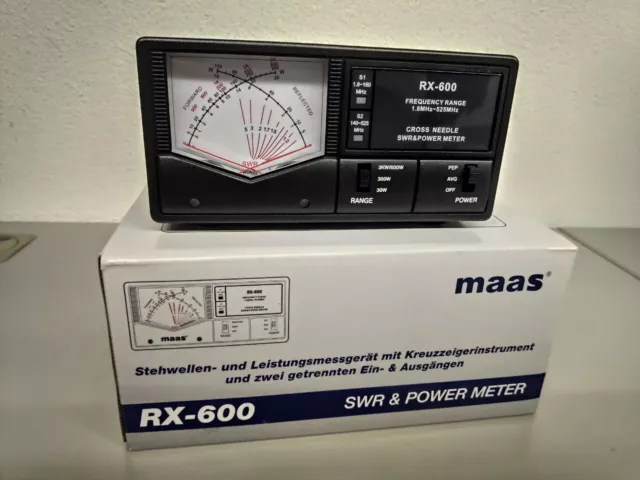 MAAS RX-600 SWR & PWR Meter VHF/UHF/HF Amateurfunk